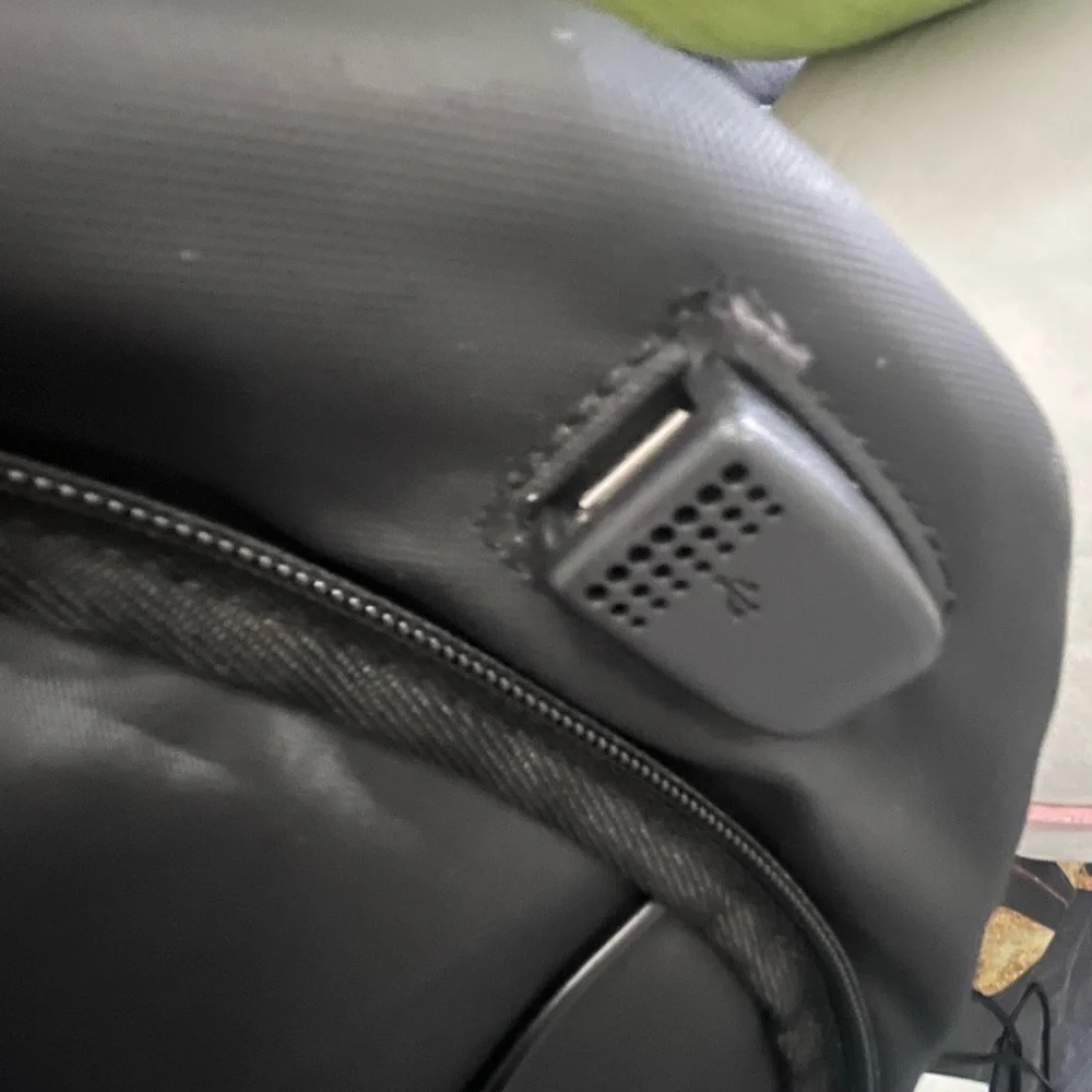Black Backpack with USB Charging Port